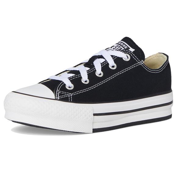 NWT Converse Boy’s Chuck Taylor Eva Lift Platform – Black/White, Size 2.5 - Picture 1 of 7